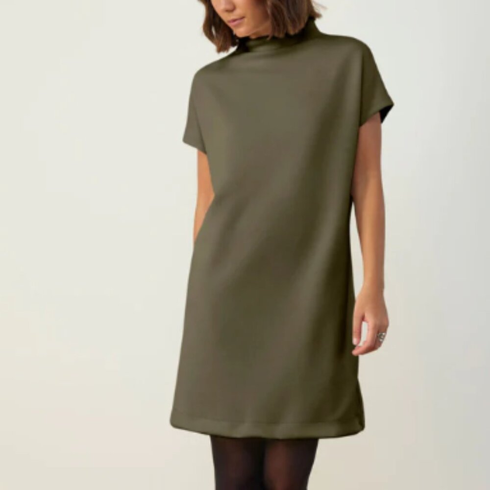 aday Mock Neck Shift Dress - Medium